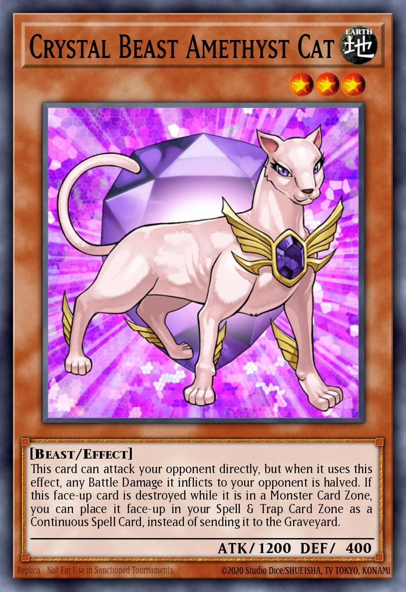 Carte Yu-Gi-Oh! Crystal Beast Amethyst Cat #048 — Battles of Legend: Crystal Revenge