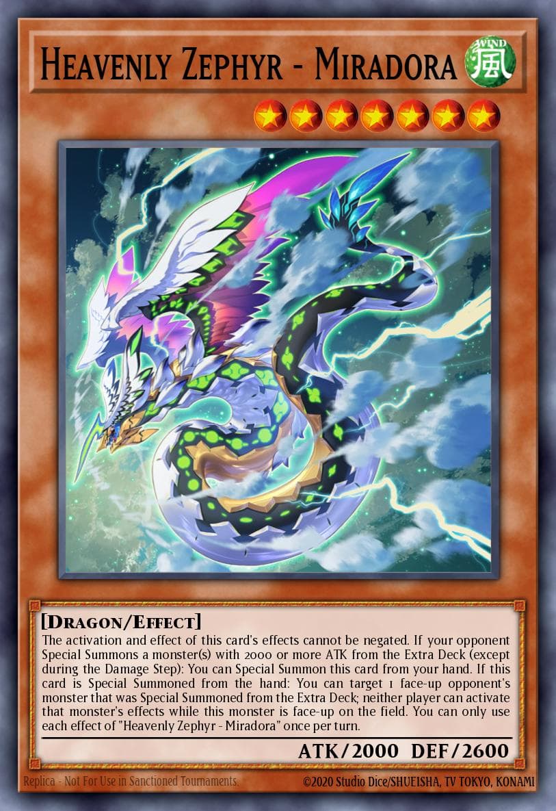 Carte Yu-Gi-Oh! Heavenly Zephyr - Miradora #029 — Blazing Vortex