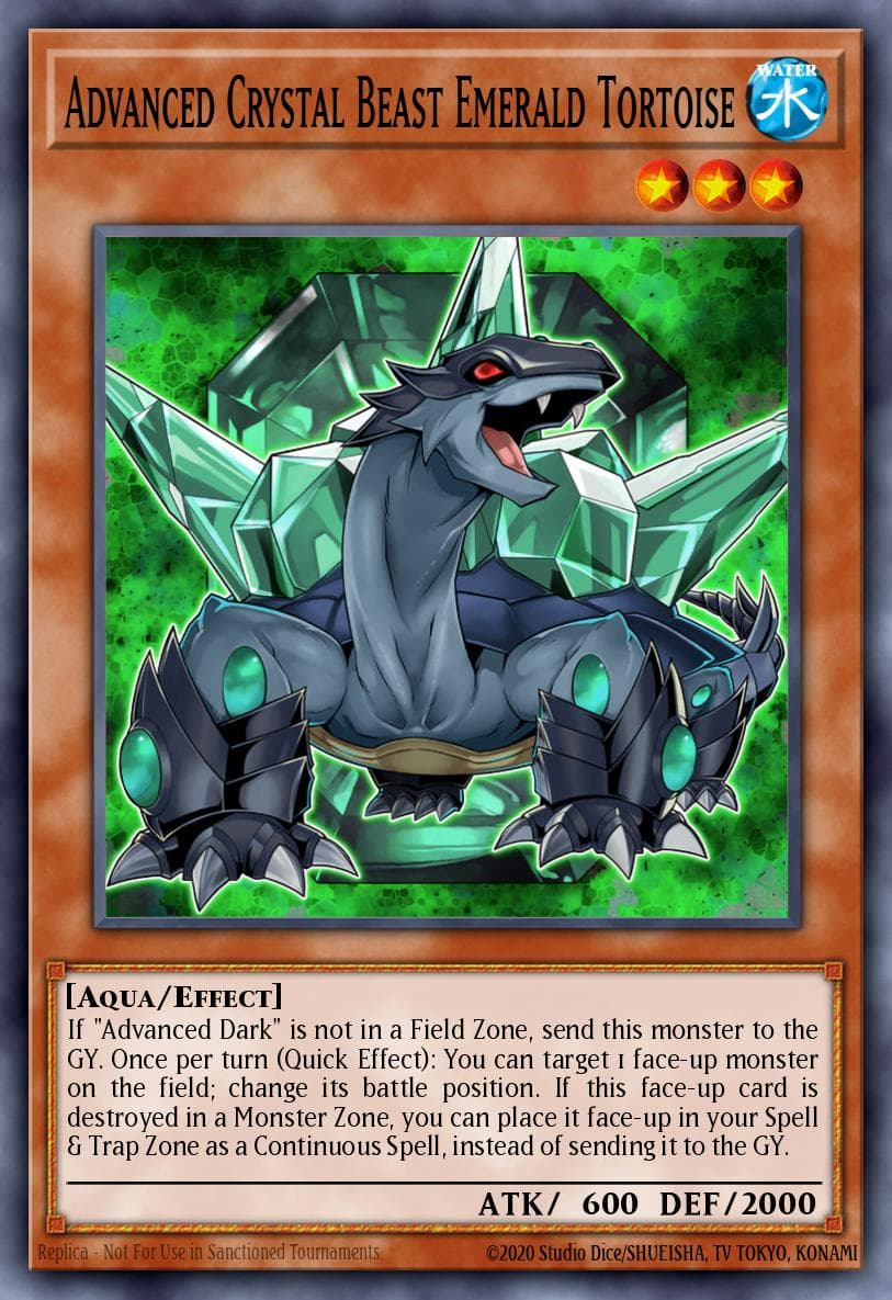 Carte Yu-Gi-Oh! Advanced Crystal Beast Emerald Tortoise #012 — Battles of Legend: Crystal Revenge