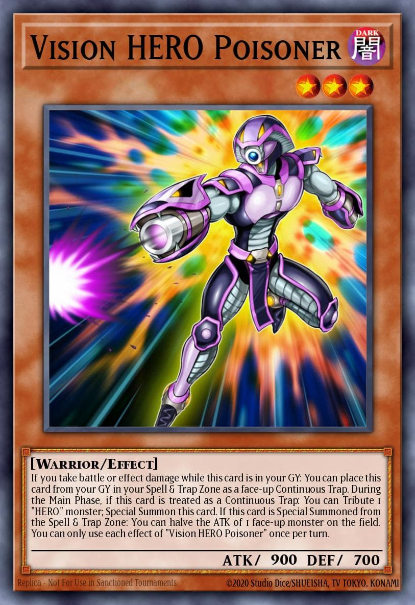 Carte Yu-Gi-Oh! Vision HERO Poisoner #083 — Battles of Legend: Chapter 1