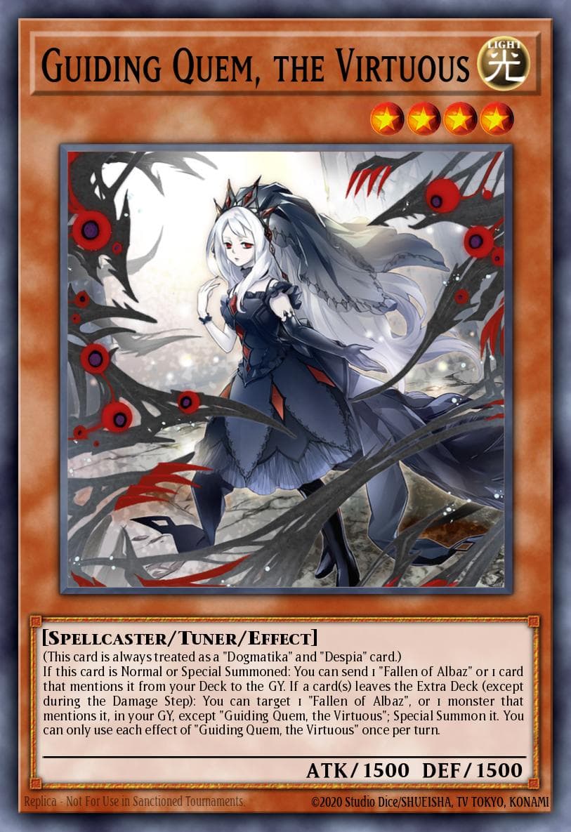 Carte Yu-Gi-Oh! Guiding Quem, the Virtuous #006 — THE CHRONICLES DECK: The Fallen & The Virtuous (All-Foil Edition)