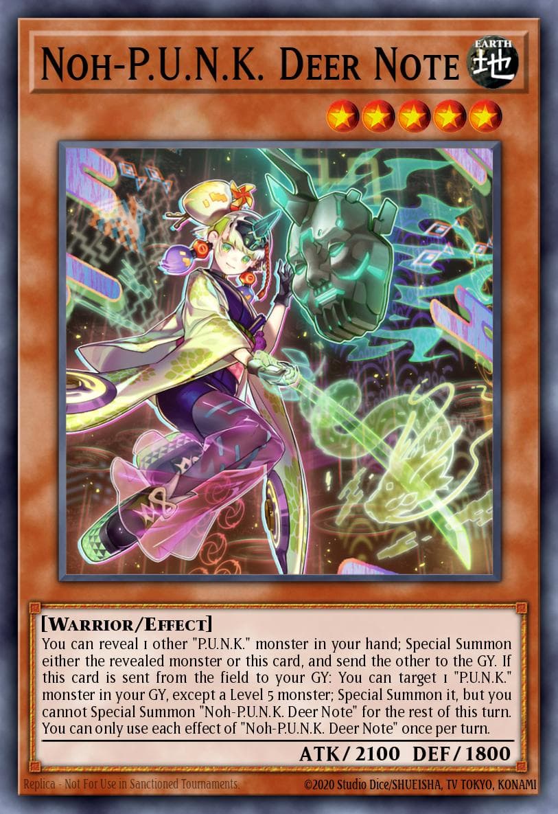 Carte Yu-Gi-Oh! Noh-P.U.N.K. Deer Note #066 — Battles of Legend: Monstrous Revenge