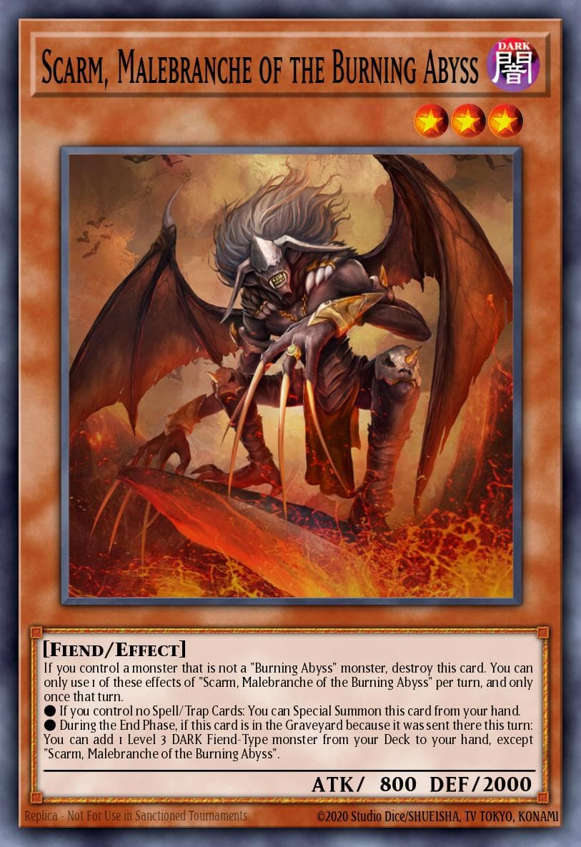 Carte Yu-Gi-Oh! Scarm, Malebranche of the Burning Abyss #062 — Battles of Legend: Glorious Gallery