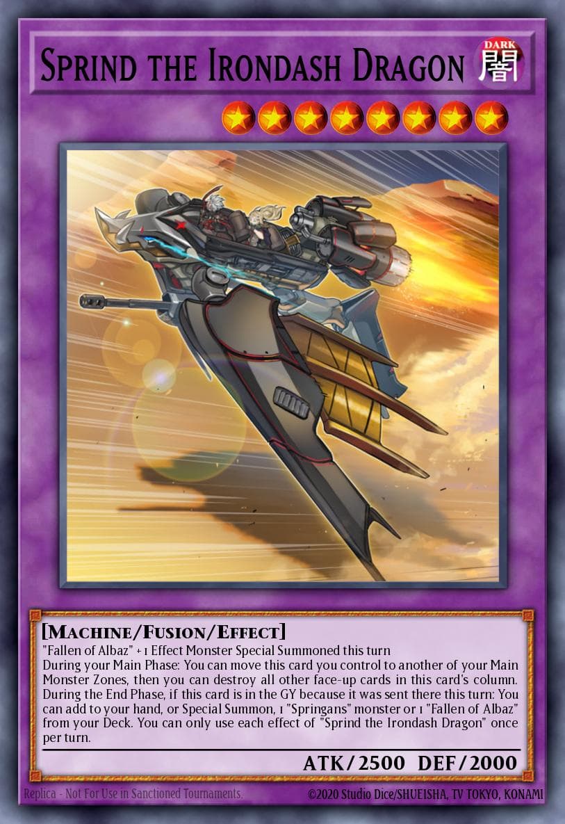 Carte Yu-Gi-Oh! Sprind the Irondash Dragon #038 — Blazing Vortex