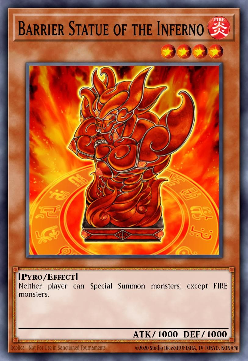 Carte Yu-Gi-Oh! Barrier Statue of the Inferno #020 — Cyberdark Impact