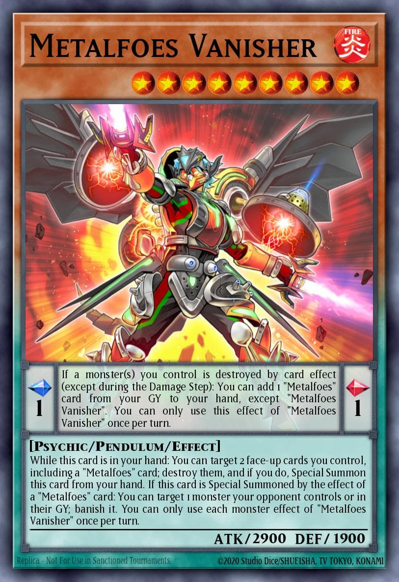 Carte Yu-Gi-Oh! Metalfoes Vanisher #021 — Blazing Vortex