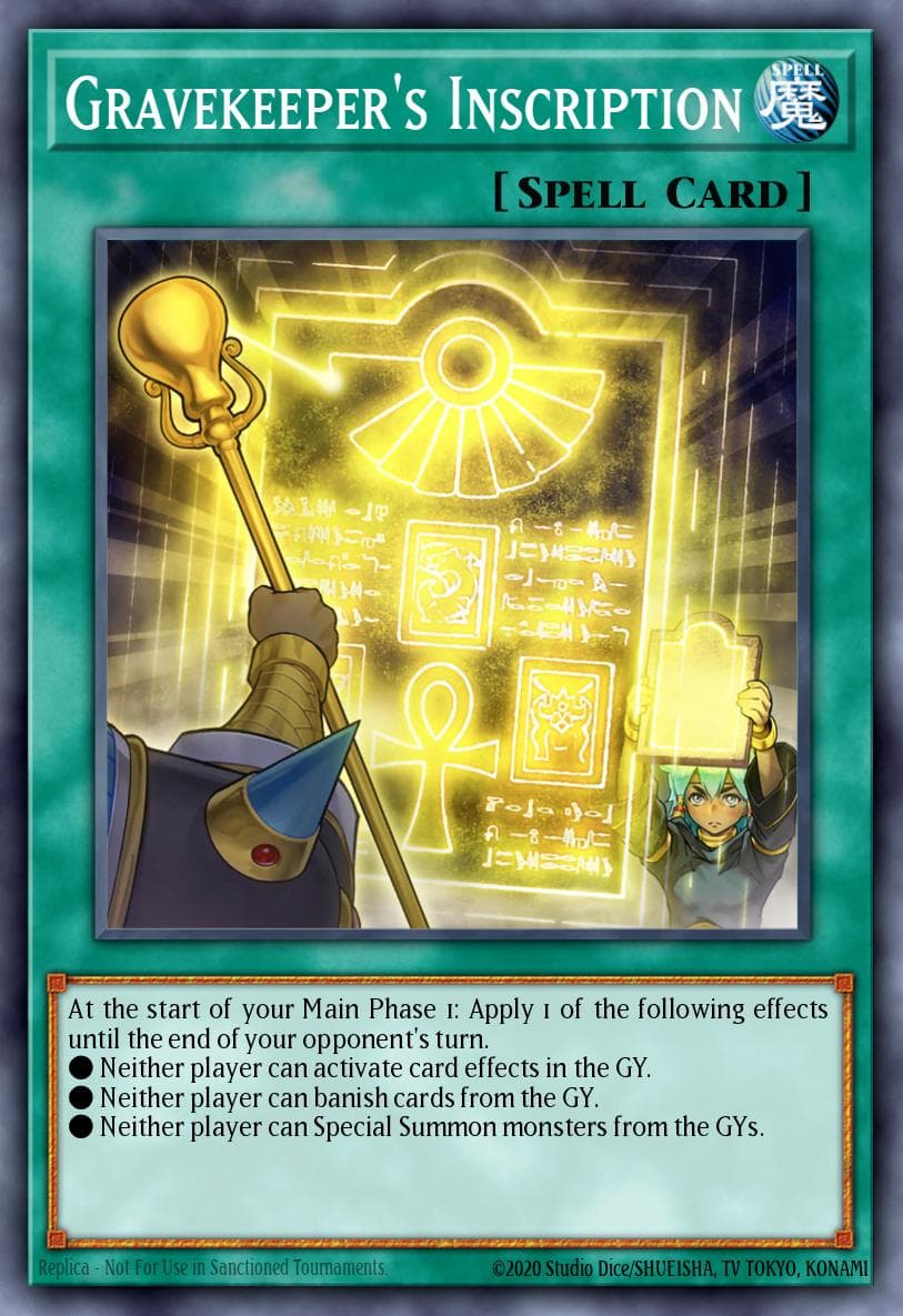 Carte Yu-Gi-Oh! Gravekeeper's Inscription #121 — Battles of Legend: Glorious Gallery