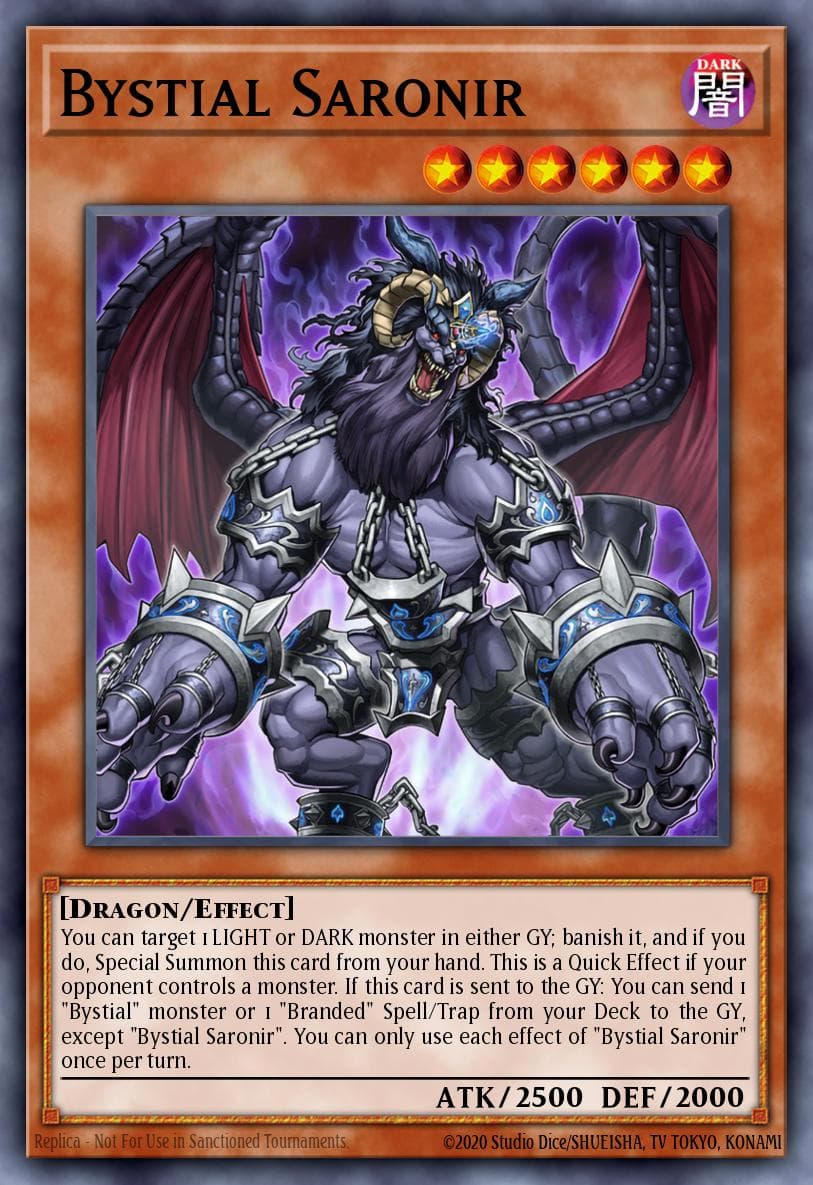 Carte Yu-Gi-Oh! Bystial Saronir #012 — THE CHRONICLES DECK: The Fallen & The Virtuous (All-Foil Edition)
