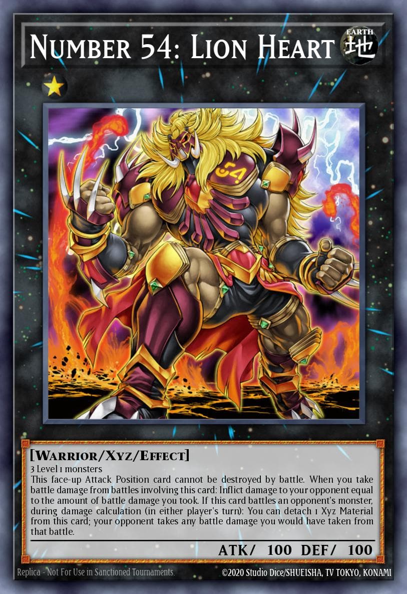 Carte Yu-Gi-Oh! Number 54: Lion Heart #037 — Battles of Legend: Chapter 1
