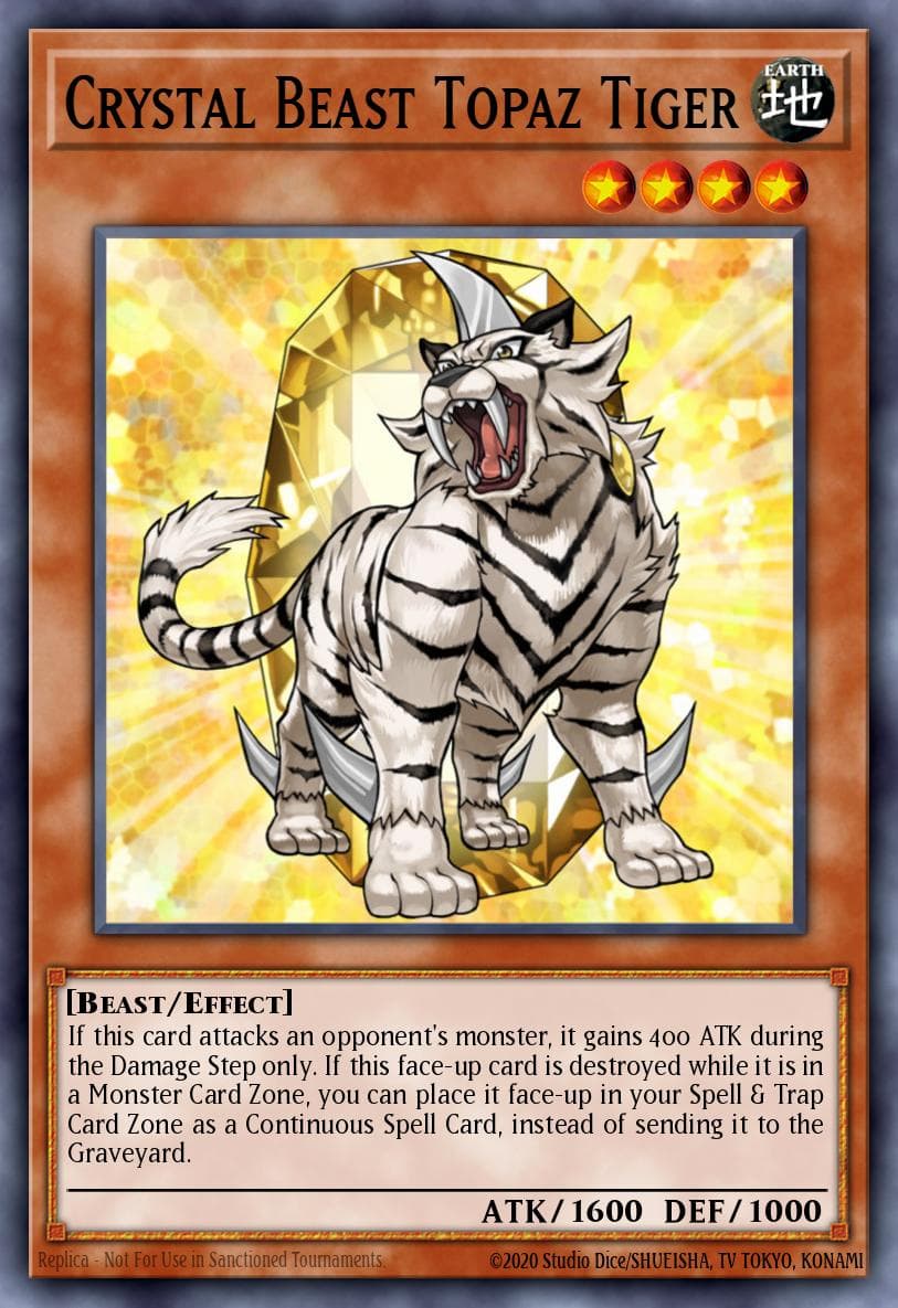 Carte Yu-Gi-Oh! Crystal Beast Topaz Tiger #050 — Battles of Legend: Crystal Revenge