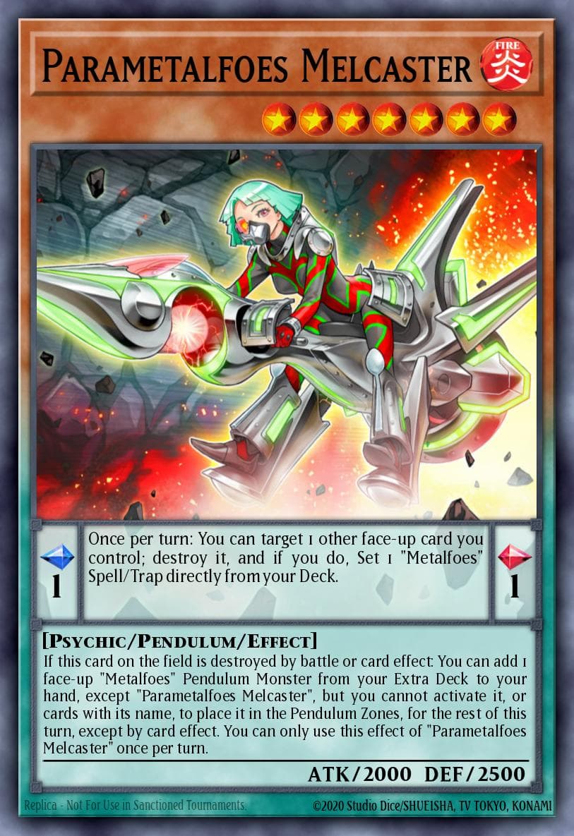Carte Yu-Gi-Oh! Parametalfoes Melcaster #020 — Blazing Vortex