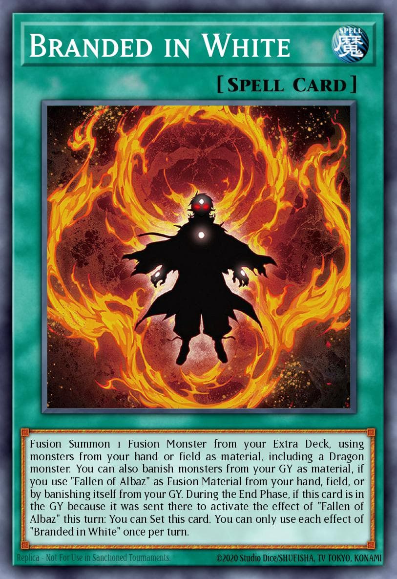 Carte Yu-Gi-Oh! Branded in White #021 — THE CHRONICLES DECK: The Fallen & The Virtuous (All-Foil Edition)
