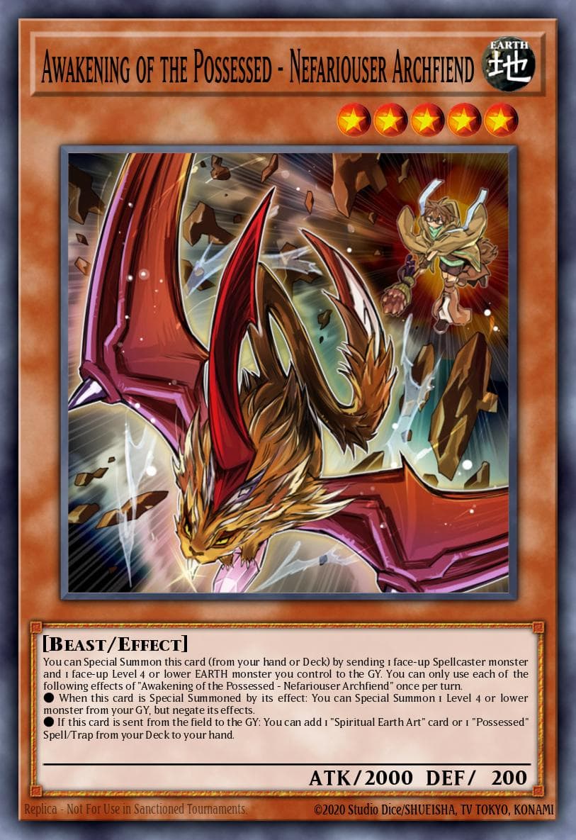 Carte Yu-Gi-Oh! Awakening of the Possessed - Nefariouser Archfiend #020 — THE CHRONICLES DECK: Spirit Charmers (All-Foil Edition)