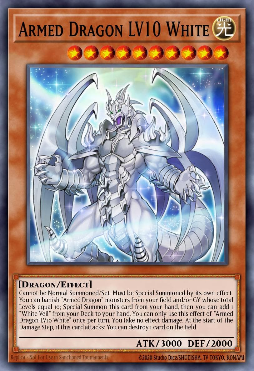 Carte Yu-Gi-Oh! Armed Dragon LV10 White #005 — Blazing Vortex