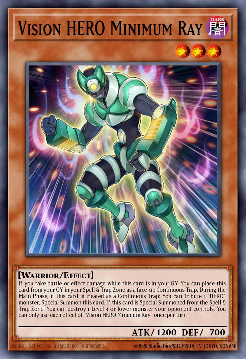 Carte Yu-Gi-Oh! Vision HERO Minimum Ray #005 — Battles of Legend: Hero's Revenge