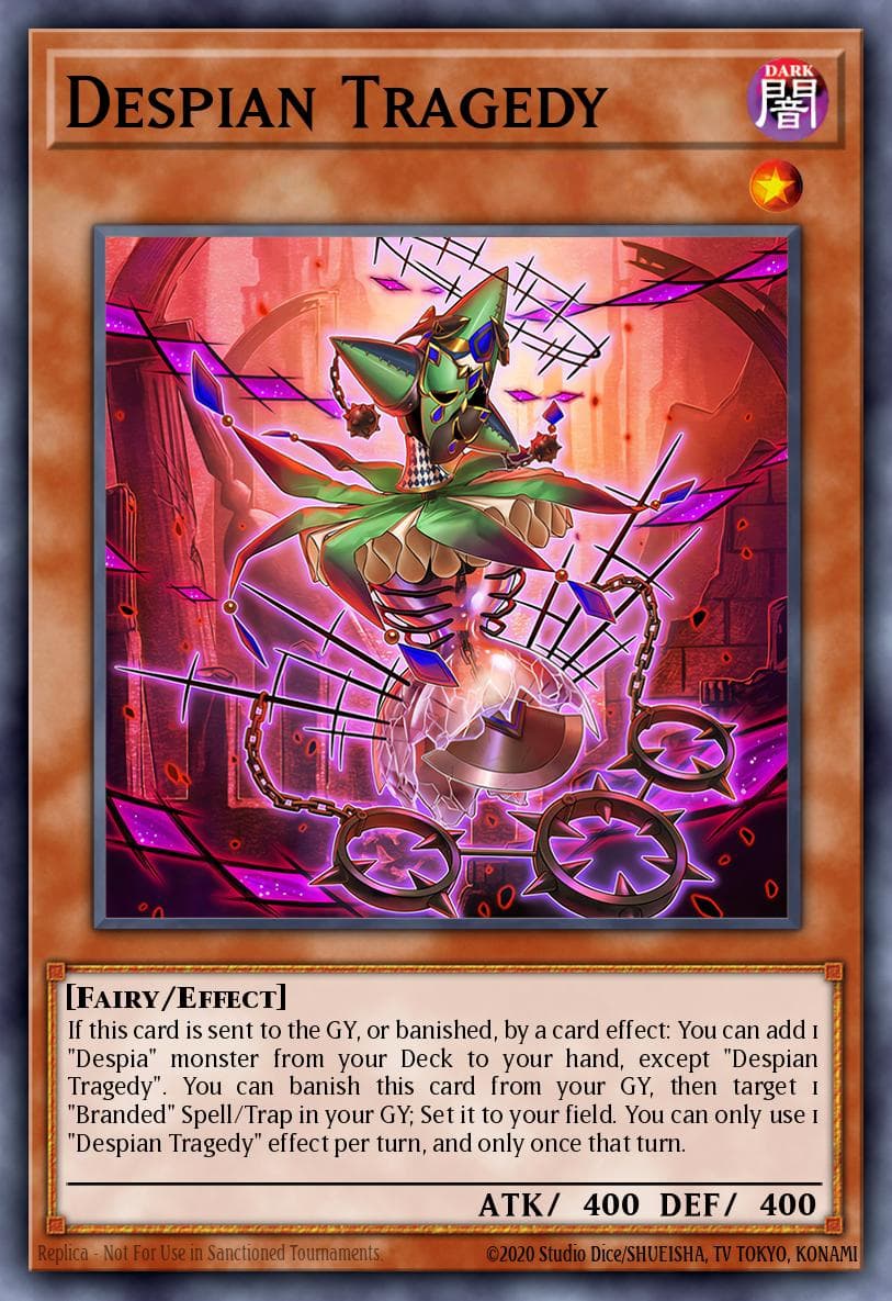 Carte Yu-Gi-Oh! Despian Tragedy #009 — THE CHRONICLES DECK: The Fallen & The Virtuous (All-Foil Edition)