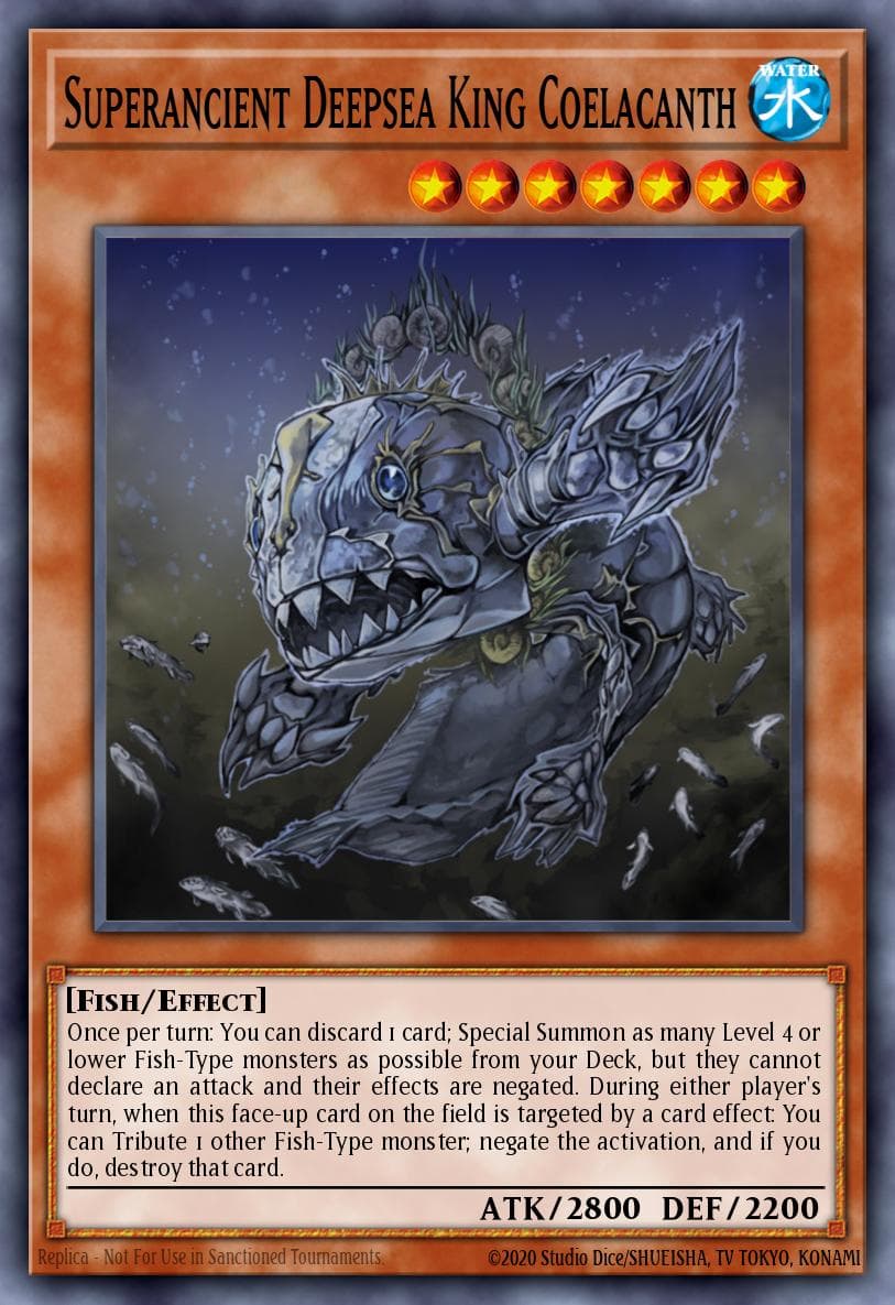 Carte Yu-Gi-Oh! Superancient Deepsea King Coelacanth #007 — Battle Pack Tournament Prize Cards