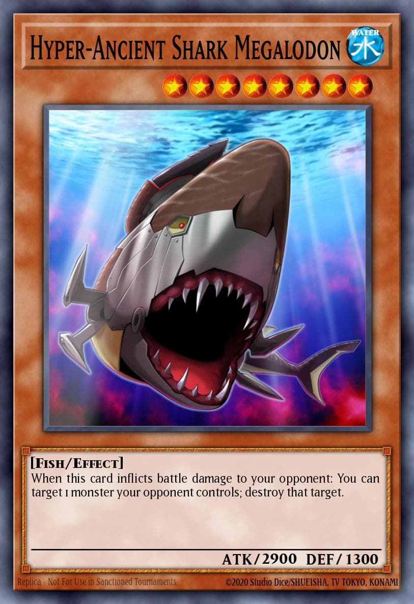 Carte Yu-Gi-Oh! Hyper-Ancient Shark Megalodon #121 — Battle Pack 2: War of the Giants