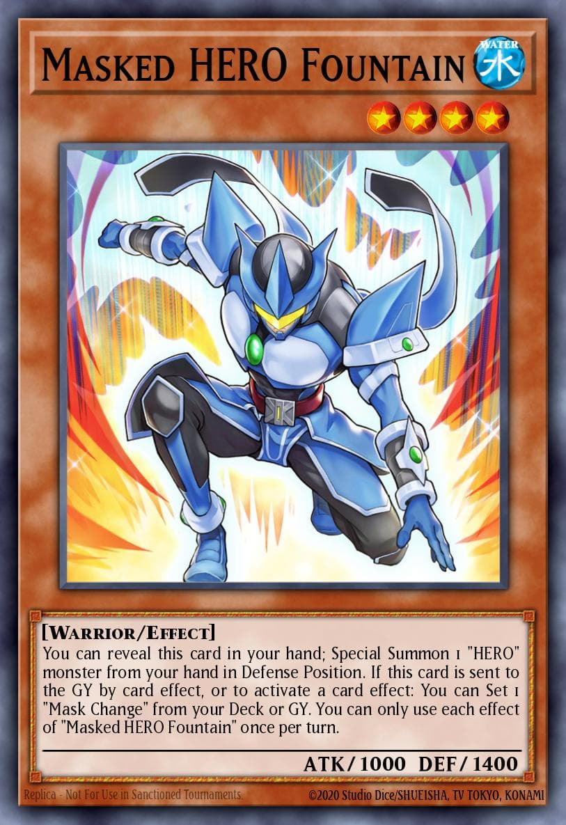 Carte Yu-Gi-Oh! Masked HERO Fountain #029 — Battles of Legend: Glorious Gallery