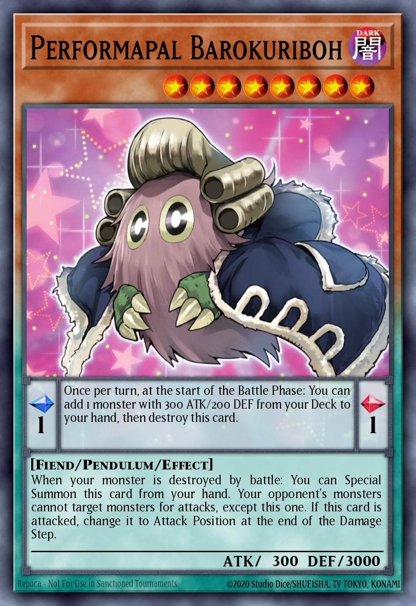 Carte Yu-Gi-Oh! Performapal Barokuriboh #030 — Battles of Legend: Monstrous Revenge