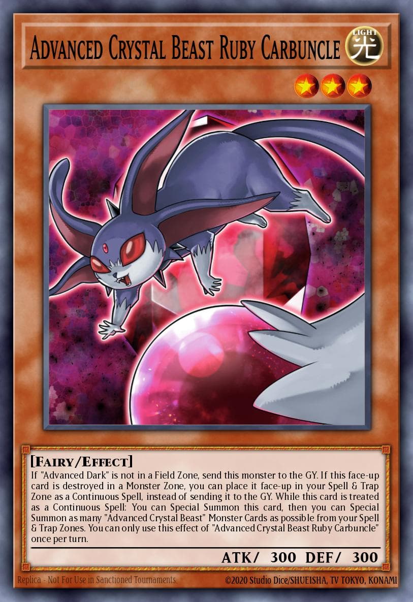 Carte Yu-Gi-Oh! Advanced Crystal Beast Ruby Carbuncle #010 — Battles of Legend: Crystal Revenge