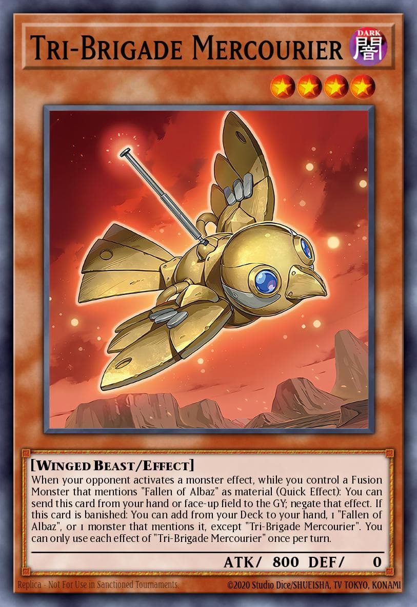 Carte Yu-Gi-Oh! Tri-Brigade Mercourier #008 — THE CHRONICLES DECK: The Fallen & The Virtuous (All-Foil Edition)