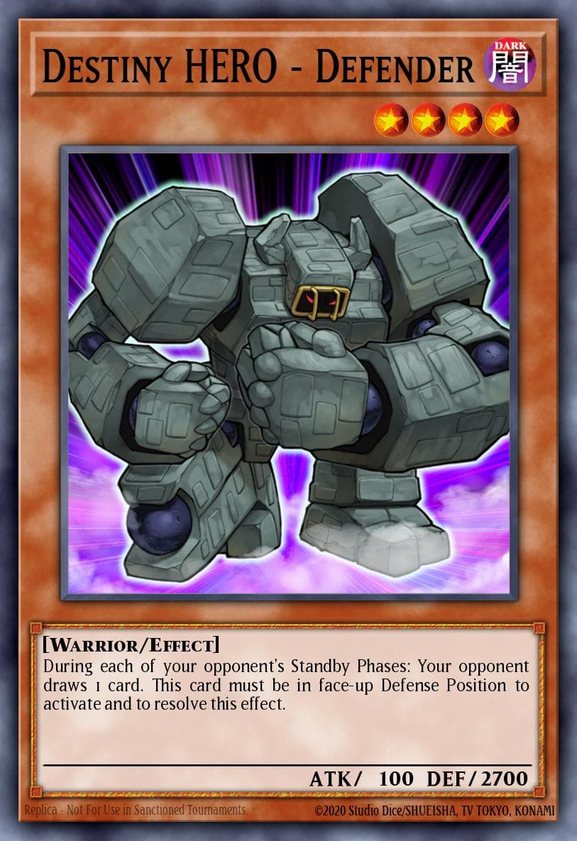 Carte Yu-Gi-Oh! Destiny HERO - Defender #019 — War of the Giants: Round 2