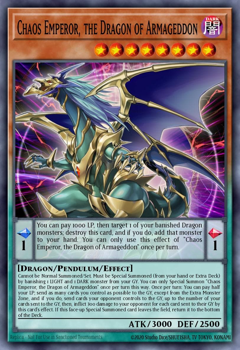 Carte Yu-Gi-Oh! Chaos Emperor, the Dragon of Armageddon #051 — Battles of Legend: Armageddon