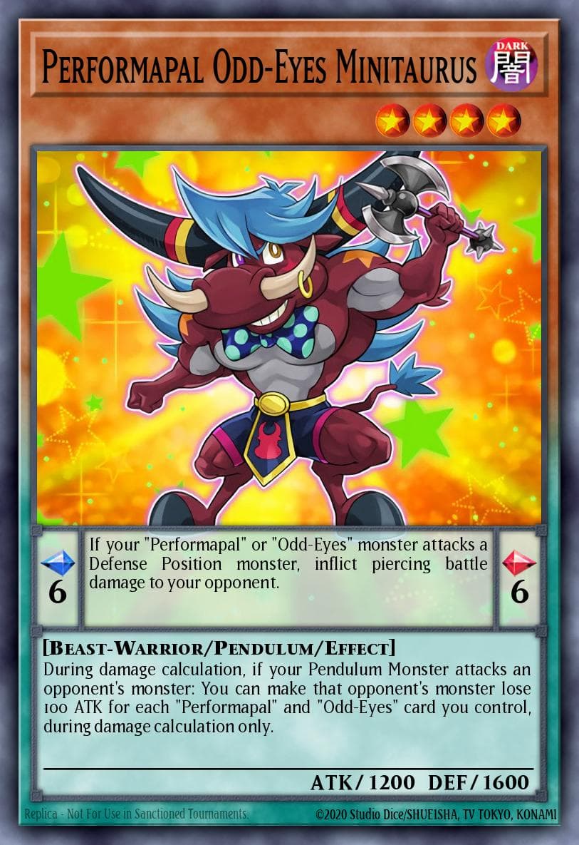 Carte Yu-Gi-Oh! Performapal Odd-Eyes Minitaurus #002 — Battles of Legend: Light's Revenge
