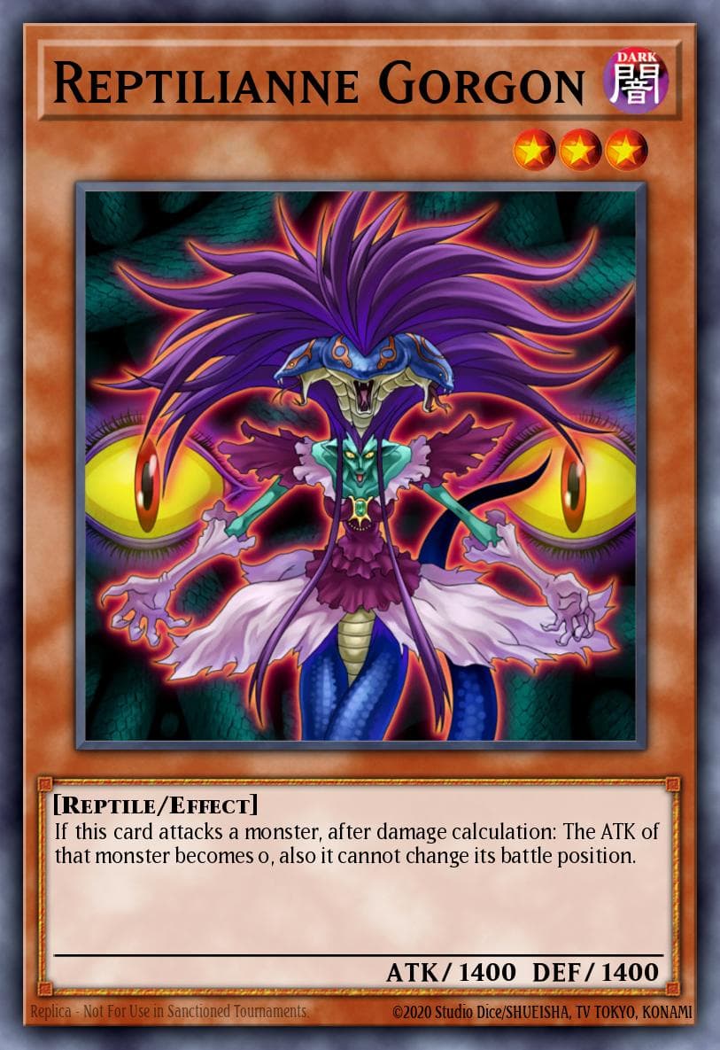 Carte Yu-Gi-Oh! Reptilianne Gorgon #067 — Battle Pack 3: Monster League