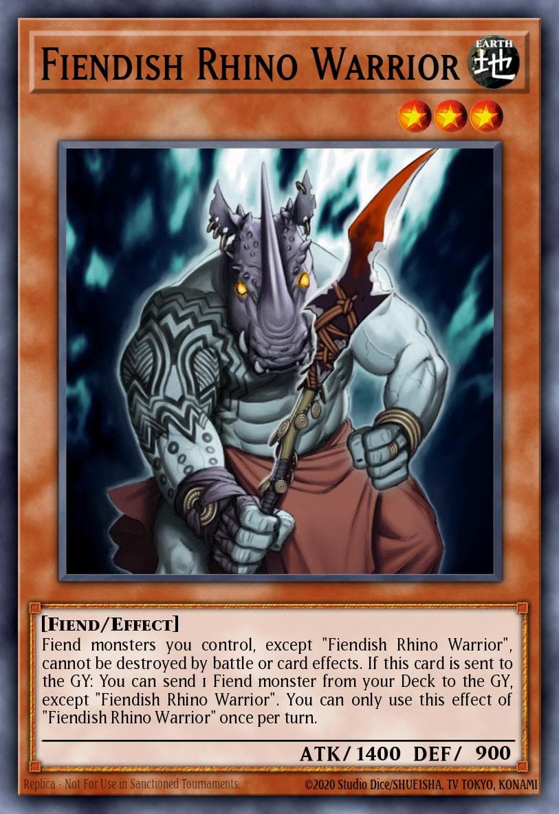 Carte Yu-Gi-Oh! Fiendish Rhino Warrior #091 — Breakers of Shadow