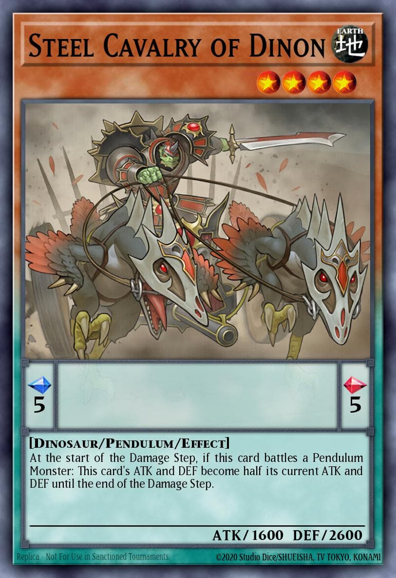 Carte Yu-Gi-Oh! Steel Cavalry of Dinon #1 — Breakers of Shadow Sneak Peek Participation Card