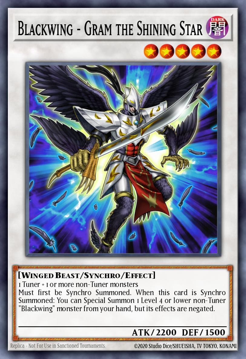 Carte Yu-Gi-Oh! Blackwing - Gram the Shining Star #063 — Battles of Legend: Crystal Revenge