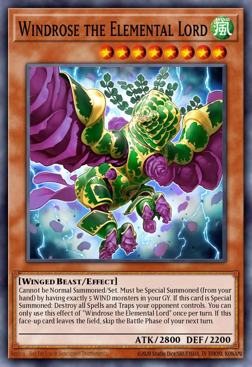 Carte Yu-Gi-Oh! Windrose the Elemental Lord #070 — Battles of Legend: Relentless Revenge