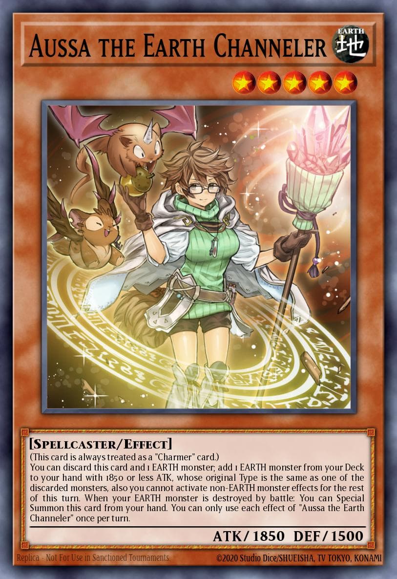 Carte Yu-Gi-Oh! Aussa the Earth Channeler #012 — THE CHRONICLES DECK: Spirit Charmers (All-Foil Edition)