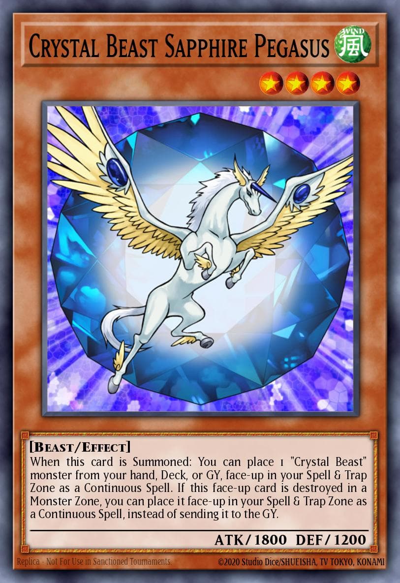 Carte Yu-Gi-Oh! Crystal Beast Sapphire Pegasus #053 — Battles of Legend: Crystal Revenge