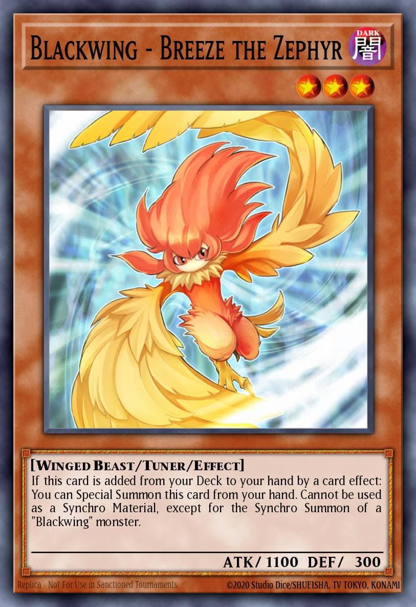 Carte Yu-Gi-Oh! Blackwing - Breeze the Zephyr #061 — Battles of Legend: Crystal Revenge