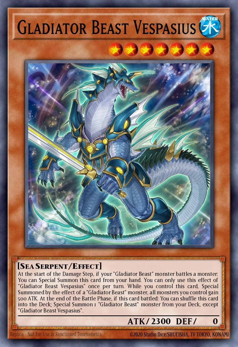 Carte Yu-Gi-Oh! Gladiator Beast Vespasius #1 — Chaos Impact Sneak Peek Participation Card