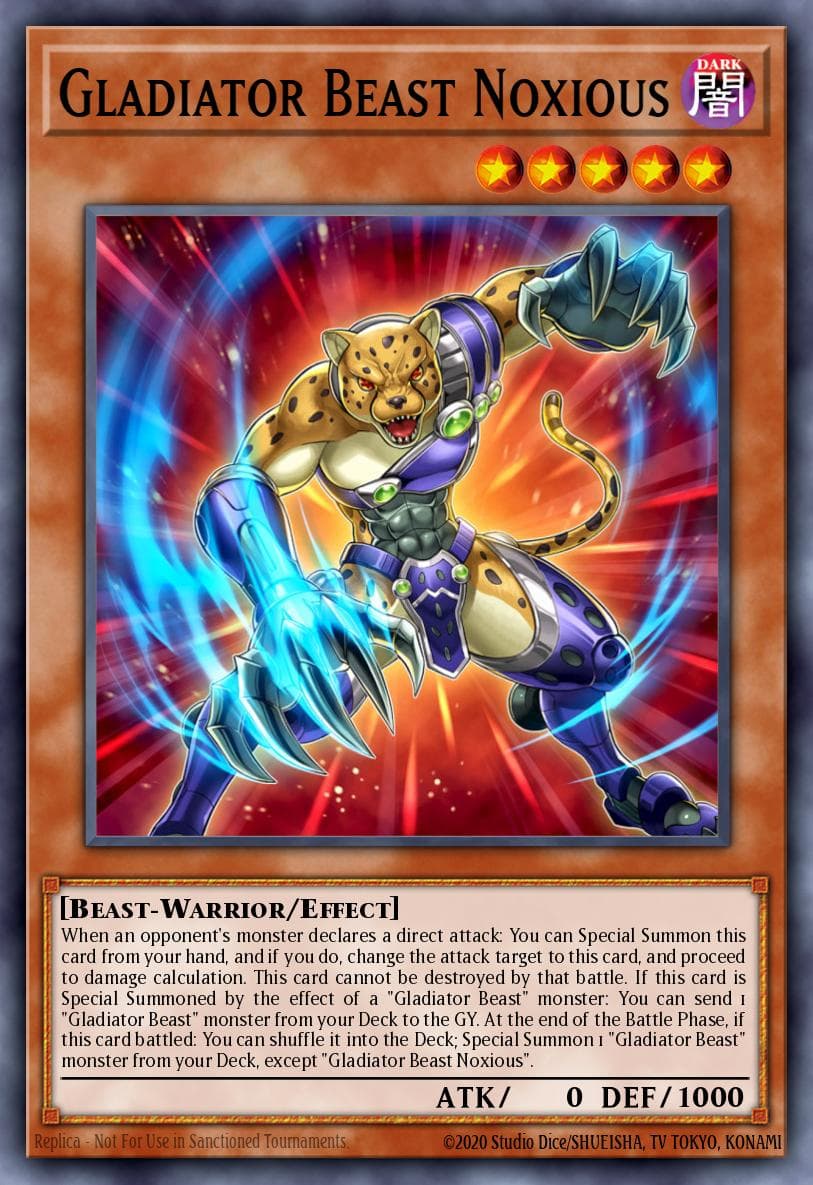 Carte Yu-Gi-Oh! Gladiator Beast Noxious #021 — Battles of Legend: Light's Revenge