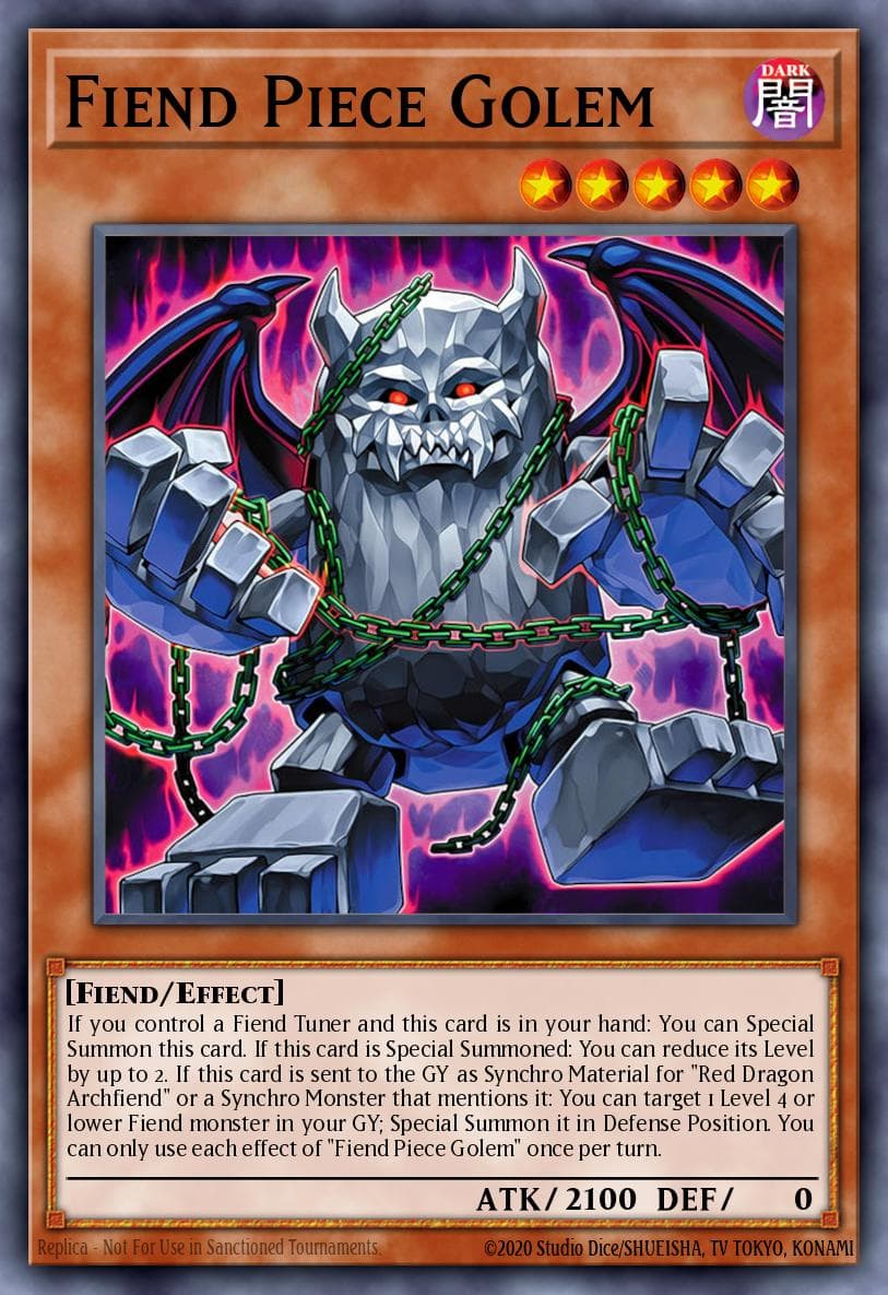 Carte Yu-Gi-Oh! Fiend Piece Golem #003 — Blazing Dominion
