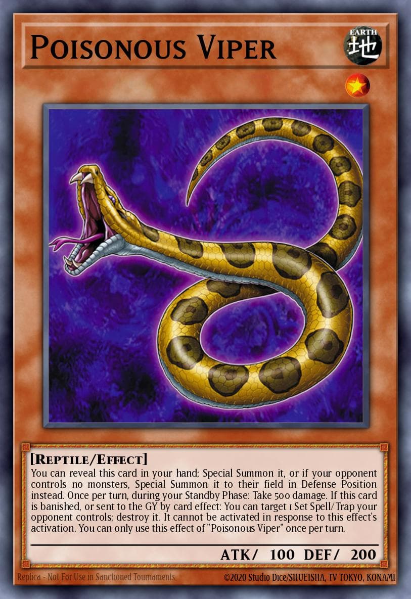 Carte Yu-Gi-Oh! Poisonous Viper #030 — Battles of Legend: Glorious Gallery
