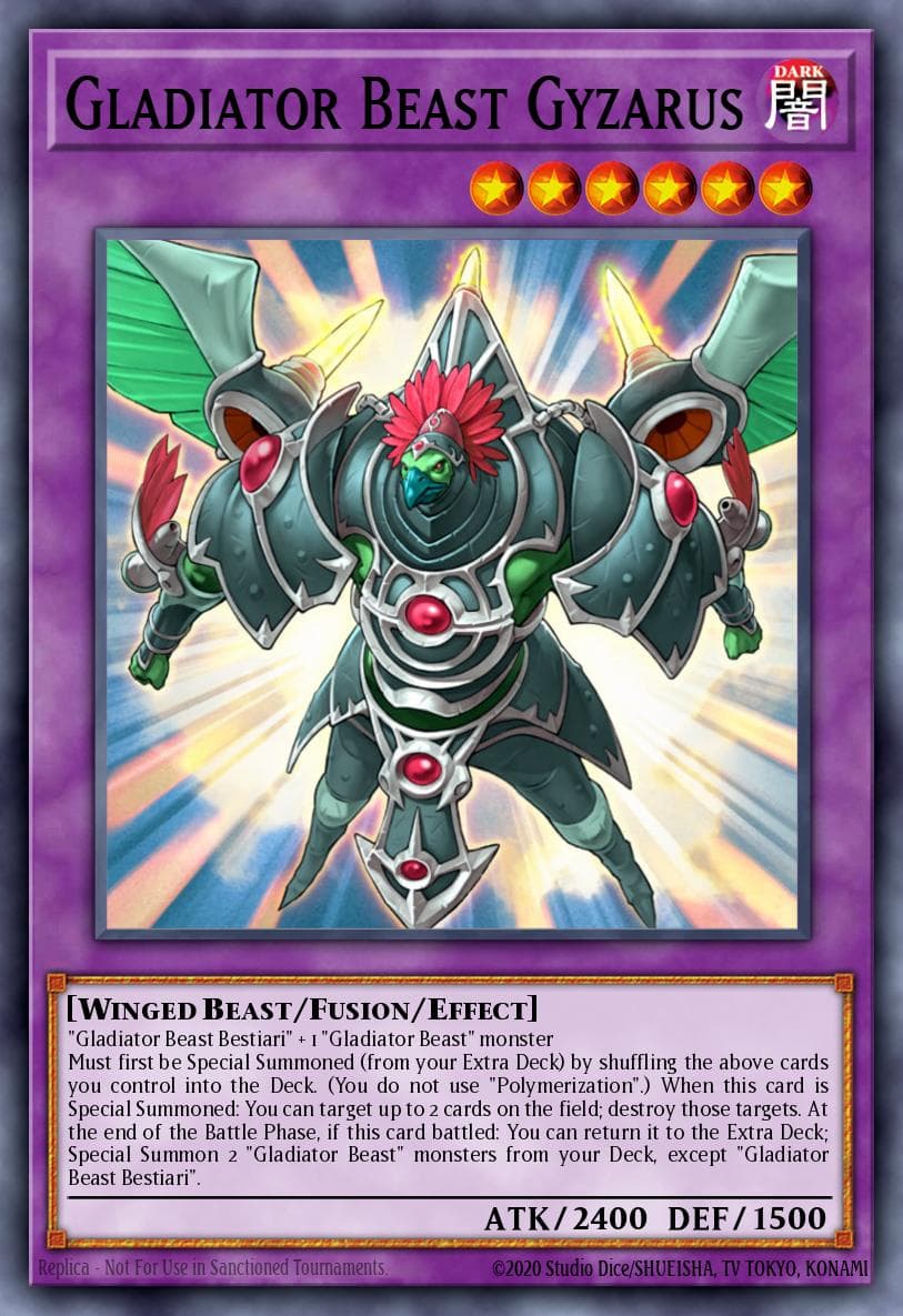 Carte Yu-Gi-Oh! Gladiator Beast Gyzarus #008 — Battle Pack Tournament Prize Cards