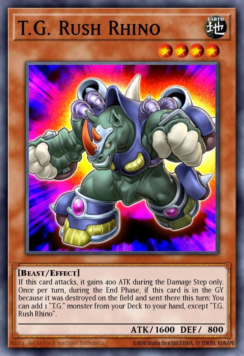 Carte Yu-Gi-Oh! T.G. Rush Rhino #020 — Battle Pack Tournament Prize Cards