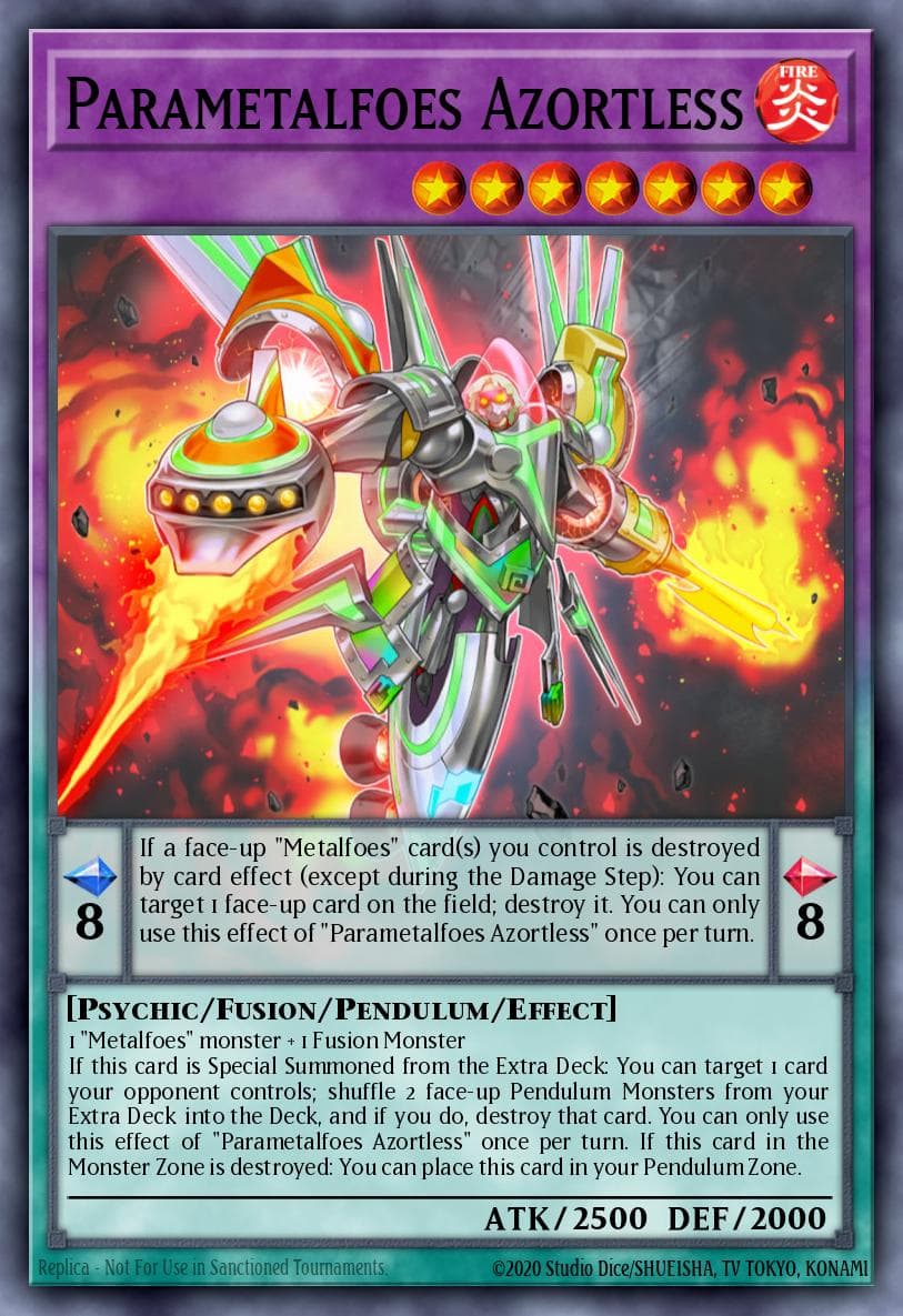 Carte Yu-Gi-Oh! Parametalfoes Azortless #039 — Blazing Vortex
