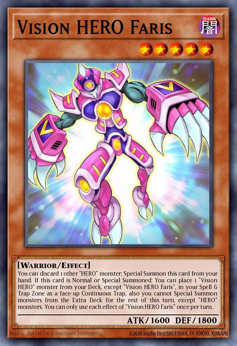 Carte Yu-Gi-Oh! Vision HERO Faris #010 — Battles of Legend: Hero's Revenge