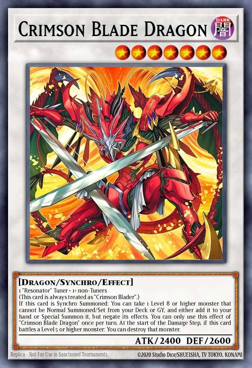 Carte Yu-Gi-Oh! Crimson Blade Dragon #037 — Blazing Dominion