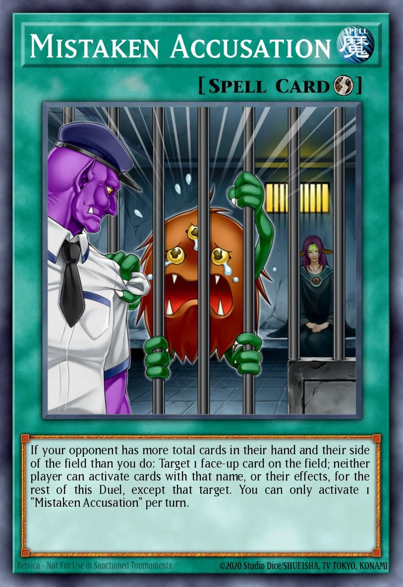 Carte Yu-Gi-Oh! Mistaken Accusation #068 — Breakers of Shadow