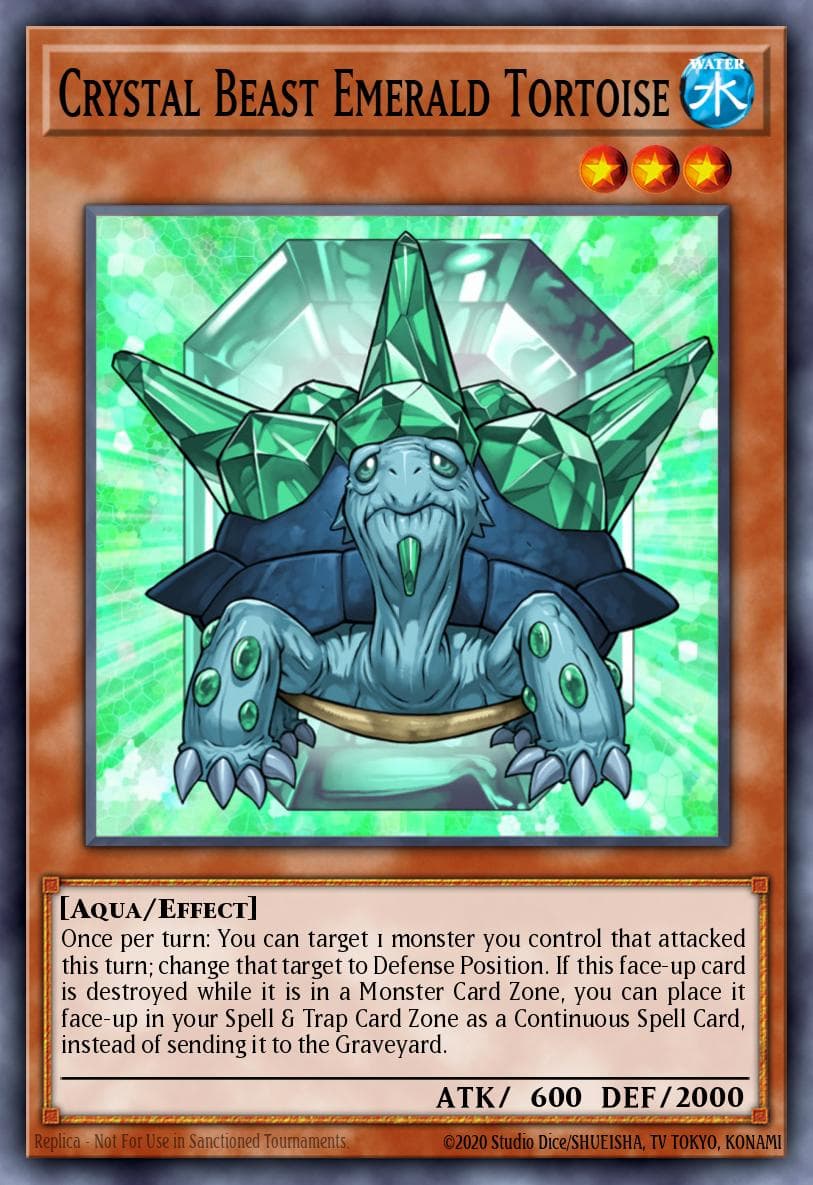 Carte Yu-Gi-Oh! Crystal Beast Emerald Tortoise #049 — Battles of Legend: Crystal Revenge