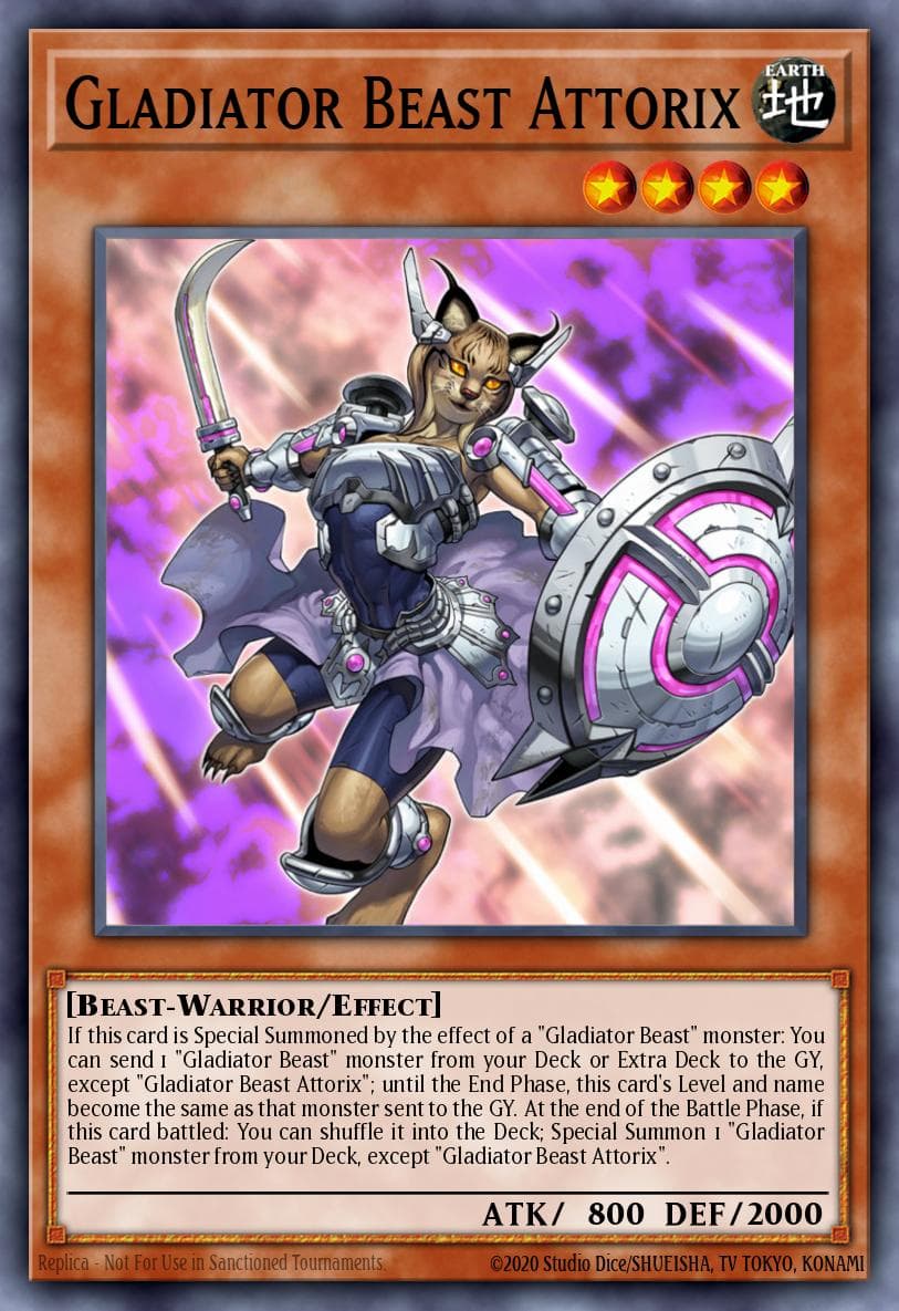 Carte Yu-Gi-Oh! Gladiator Beast Attorix #012 — Chaos Impact