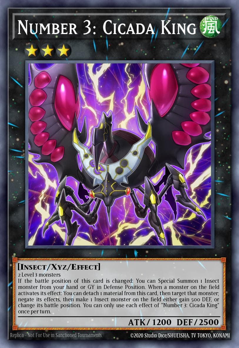 Carte Yu-Gi-Oh! Number 3: Cicada King #028 — Battles of Legend: Armageddon